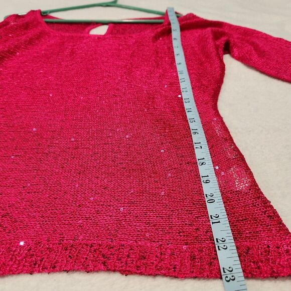 Boston Proper Cover Up Top For Women Size Small Color Pink With Sequins B4 - Picture 5 of 11